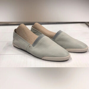 Frye "Melanie" Nubuck Leather Slip on Shoes Womens‎ Size 11 EUC Pale Blue/Gray